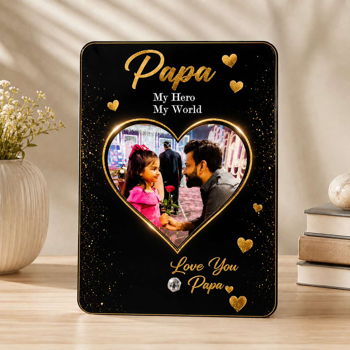 Personalized Dad Photo Frame – Custom Acrylic Gift for Father & Son/Daughter
