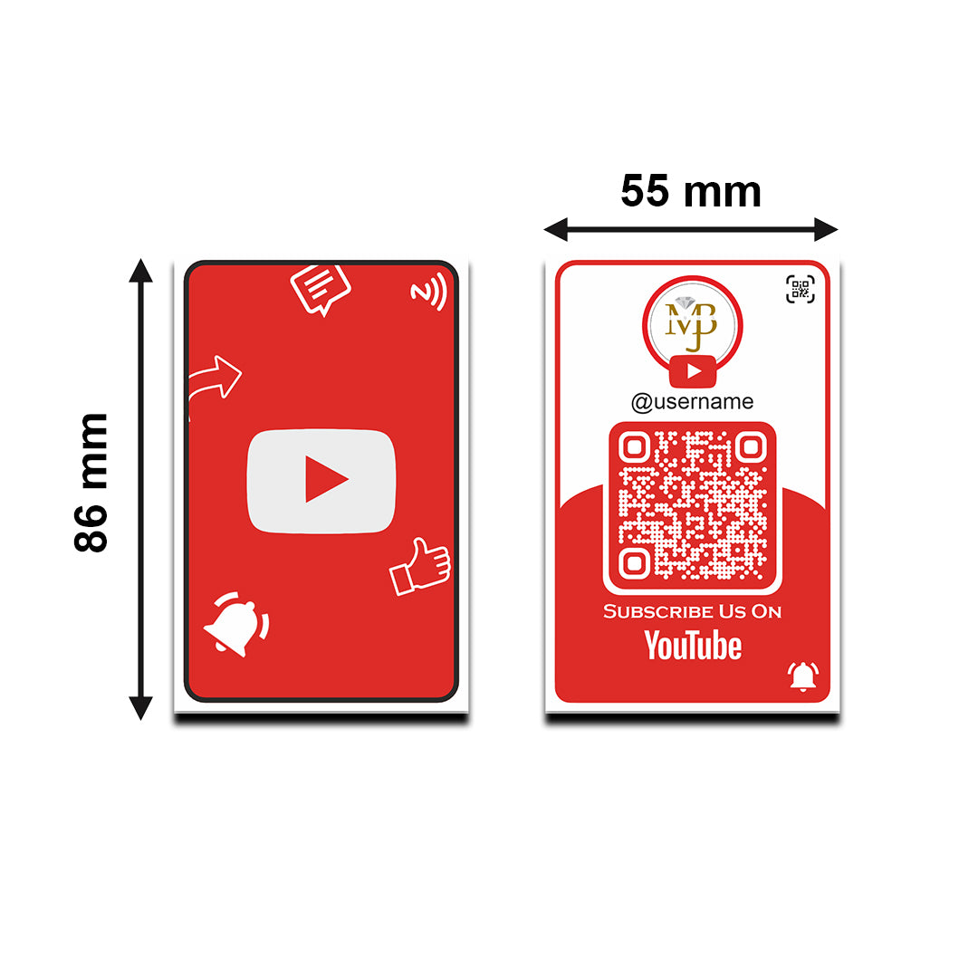Smart NFC Youtube Card | Landscape Style