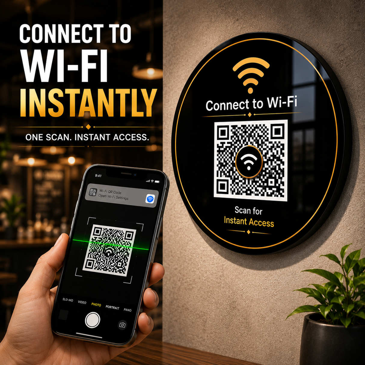 Wi-FI QR Plate - Scan to Connect