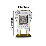 Premium - Big Size - Dental Tooth Shaped NFC Single QR Standee