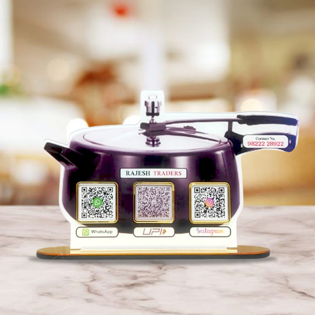 Cooker Shaped - Smart NFC 3-in-1 Tabletop Standee