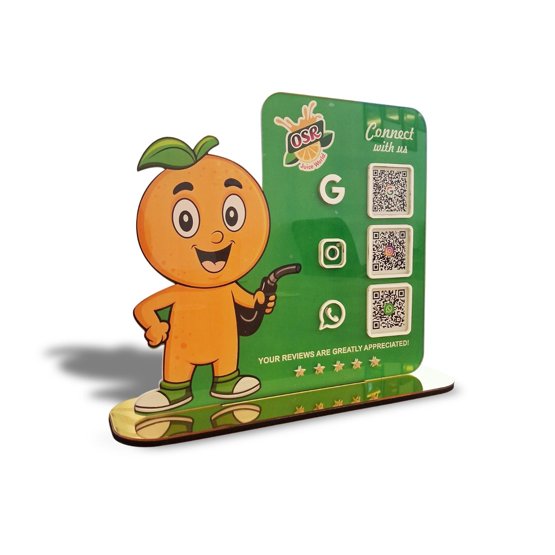 Juicy Cutout - Smart NFC 3-in-1 Tabletop Standee