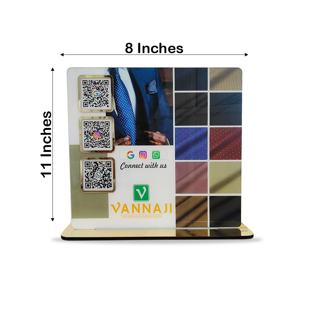 Formal Cloth Background – Smart NFC 3-in-1 Table Top Standee