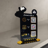 Body Builder Shaped Smart NFC 3-in-1 Tabletop Standee For Gyms