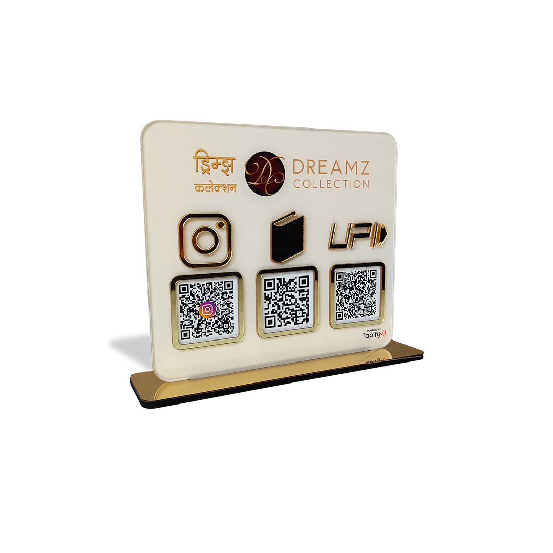Unique Smart NFC 3-in-1 Table Top Standee - Icon Edition