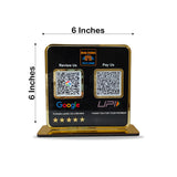 Premium Smart NFC 2-in-1 Table Top Standee -Text Edition- Black Colour