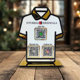 T-Shirt Shaped  - Smart NFC 3-in-1 Tabletop Standee – For Garment Shops