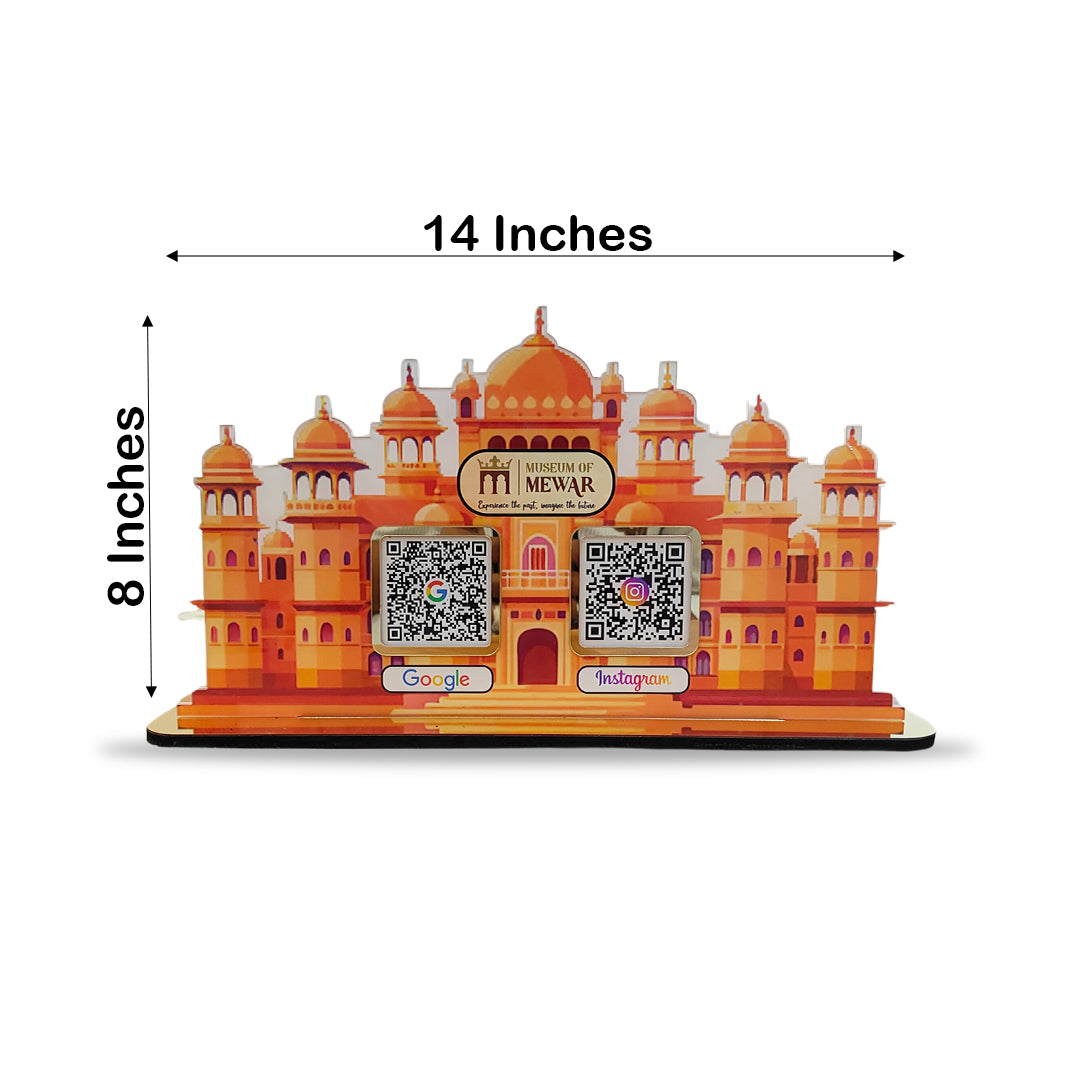Mahal Cutout Shape - Smart NFC 2-in-1 Table Top Standee