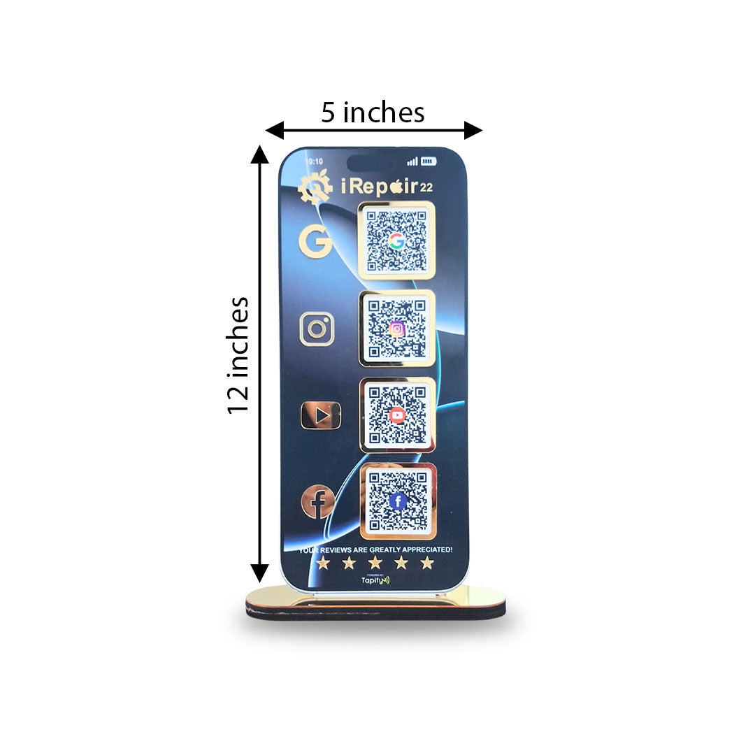 iPhone Mobile Shape Smart NFC 4-in-1 Tabletop Standee