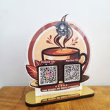 Coffee Cup Shaped 2 in 1 Smart NFC Standee - II