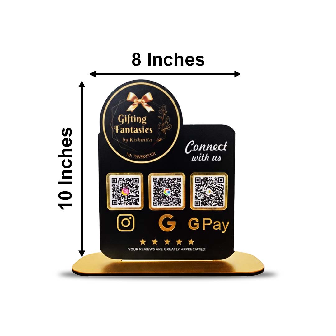 Logo Cutout Edition Shape - Smart NFC 3-in-1 Table Top Standee  ( Big Logo )