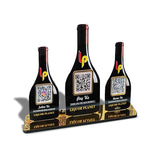 Wine Bottel Shaped  - 3 In 1 QR Table Top  Smart NFC  Standee