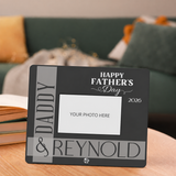Personalized Father's Day Family Photo Frame - Custom Acrylic Gift for Father & Son/Daughter