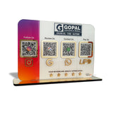Smart NFC 4QR Table Top Standee | Social Media Theme Edition
