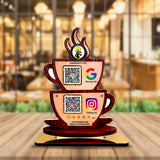 Coffee Cup Shaped 2 in 1 Smart NFC Standee