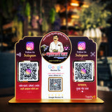 Logo Cutout Edition Shape - Smart NFC 3-in-1 Table Top Standee  For Hotel
