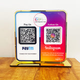 Smart NFC 2-in-1 Premium Standee – Instagram & Paytm theme