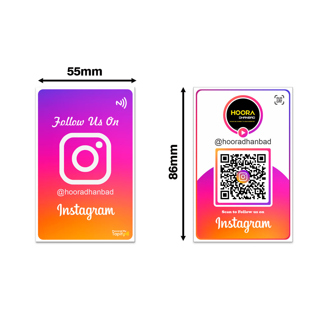 Smart NFC Instagram Card | Portrait Style -  Bundle Only