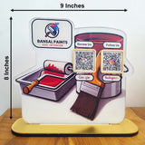 Paint Box & Brush Shaped - 2 in 1 Smart NFC QR Standee