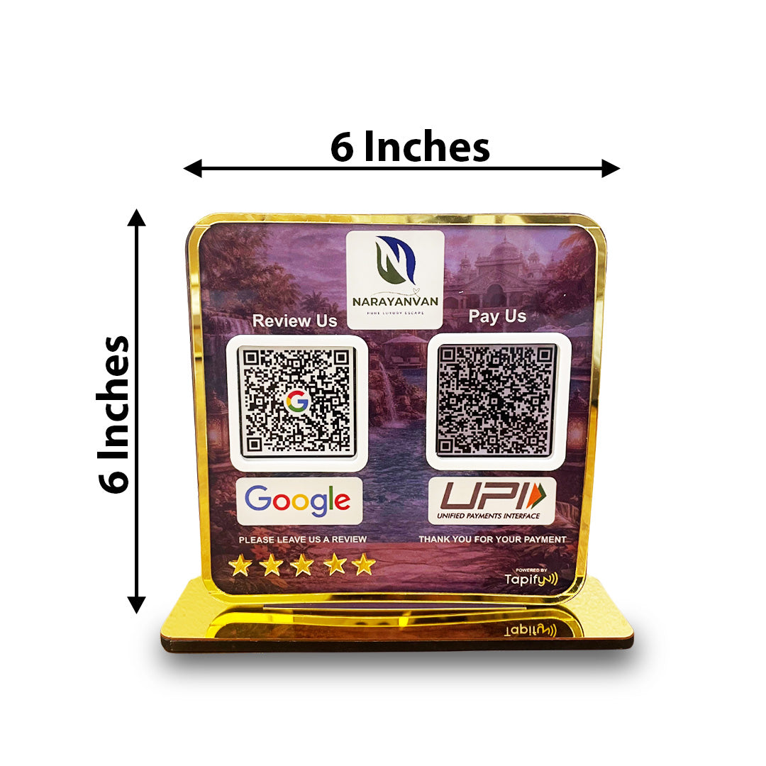 Premium Smart NFC 2-in-1 Table Top Standee - Nature Background edition