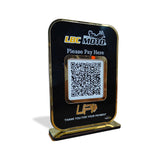 Premium  Big Size Smart NFC 1 QR Table Top Standee | Black Colour
