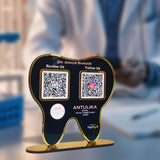 Dental Tooth Shaped Smart NFC 2-in-1 Standee - For Dentists | Black Colour
