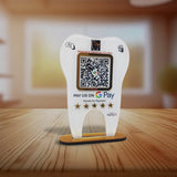 Dental Tooth Shaped UPI Payment Standee - For Dentists ( Without NFC )