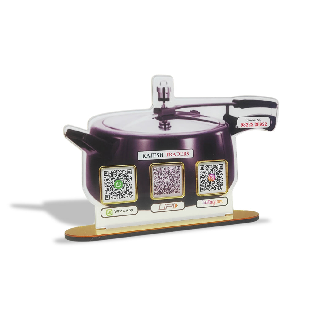 Pressure Cooker Shaped Smart NFC 3-in-1 Table Top Standee