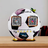 Football Shaped Smart NFC 2 QR Standee - For Sports Club & Academy