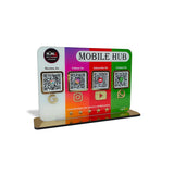 Smart NFC 4QR Table Top Standee | Social Media Theme Edition