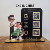 Salons Cutout Smart NFC 3-in-1 Tabletop Standee - Portrait Style - For Salons & Beauty Parlours - I