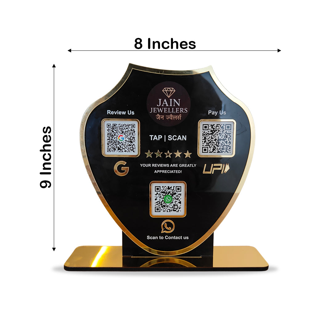 Premium Jewelry Stores - Smart NFC 3-in-1 Tabletop Standee