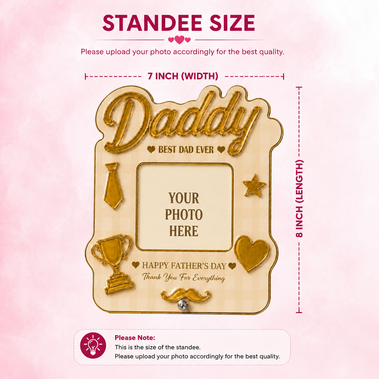 Best Dad Ever Personalized Photo Standee Decoration