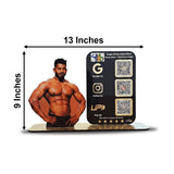 Body Builder Cutout Shaped Smart NFC 3-in-1 Tabletop Standee For Gyms