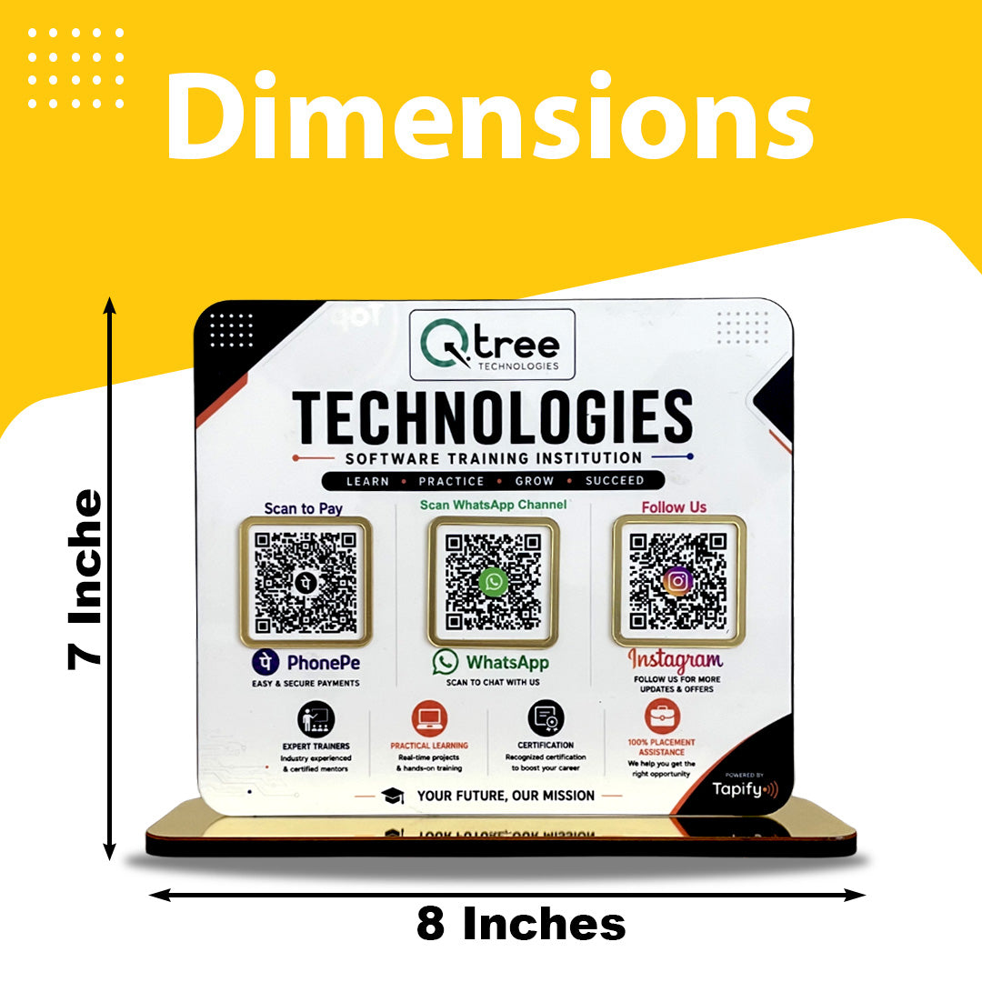 Smart NFC 3-in-1 Table Top Standee - Custom Background Edition