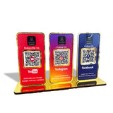 New Premium |Social Media Theme Edition | 3 in 1 Smart NFC Standee  For- YT, IG, FB