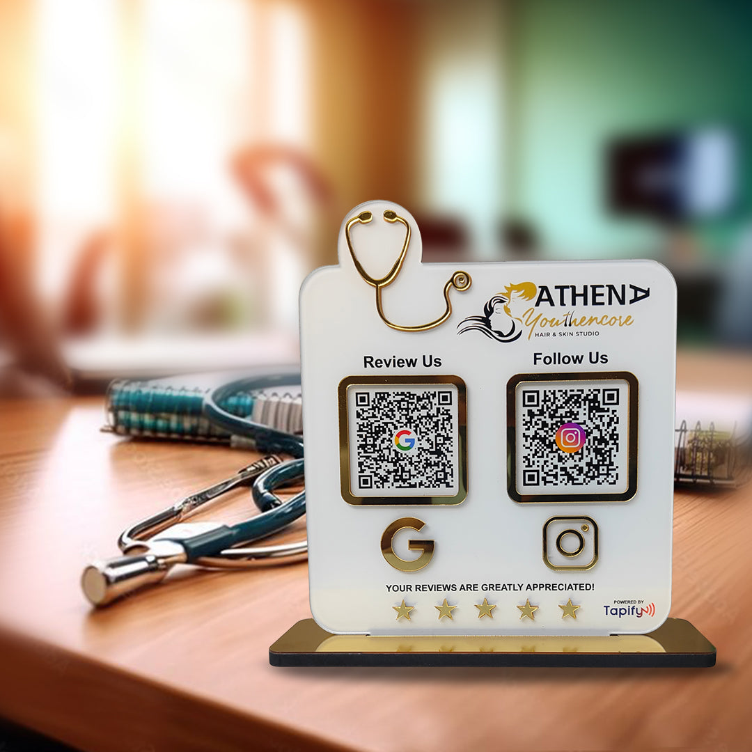 Smart NFC 2-in-1 Standee - Stethoscope Cutout | For Doctors