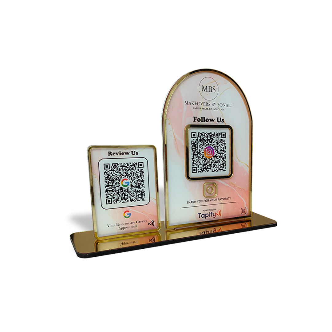 All In One(NFC Enabled) + UPI Table Top Standee ( UPI Without NFC )