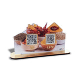Spices Cutout Shaped 2QR Table Top Smart NFC Standee