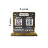 Premium Smart NFC 2-in-1 Table Top Standee - Black Colour