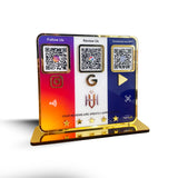 Premium Smart NFC 3-in-1 Table Top Standee - Instagram , Google , Playstore