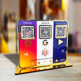 Premium Smart NFC 3-in-1 Table Top Standee - Instagram , Google , Playstore