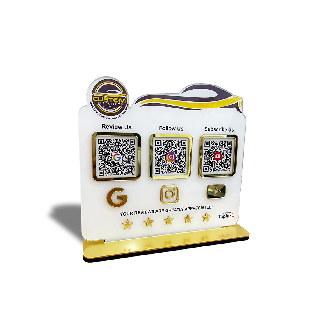 Logo Cutout Edition Shape - Smart NFC 3-in-1 Table Top Standee - Logo cutout - II