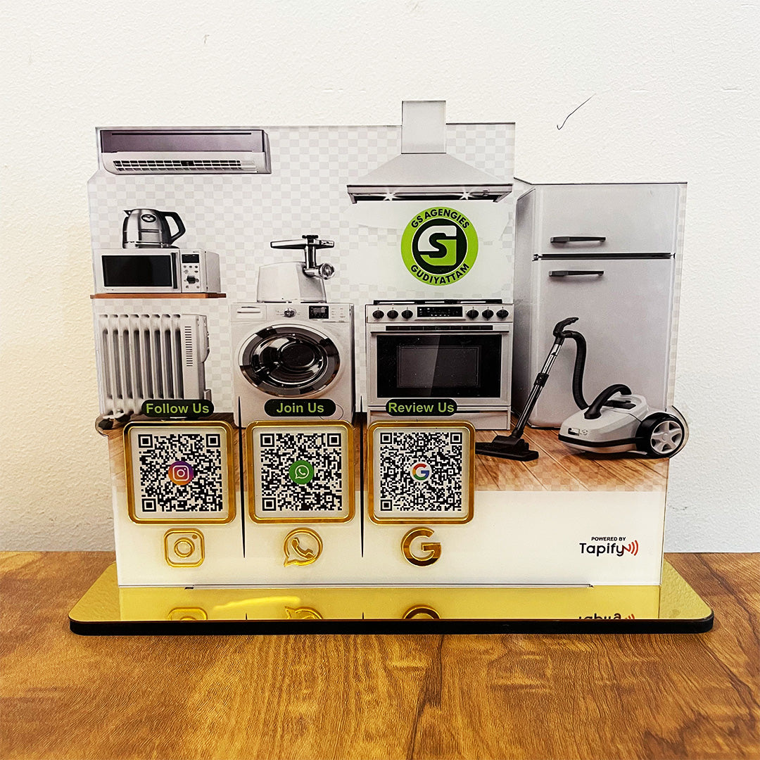 Electronic product Cutout Shape - Smart NFC 3-in-1 Table Top Standee