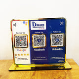 Premium Smart NFC 3-in-1 Table Top Standee - Google, Facebook, LinkedIn - Theme