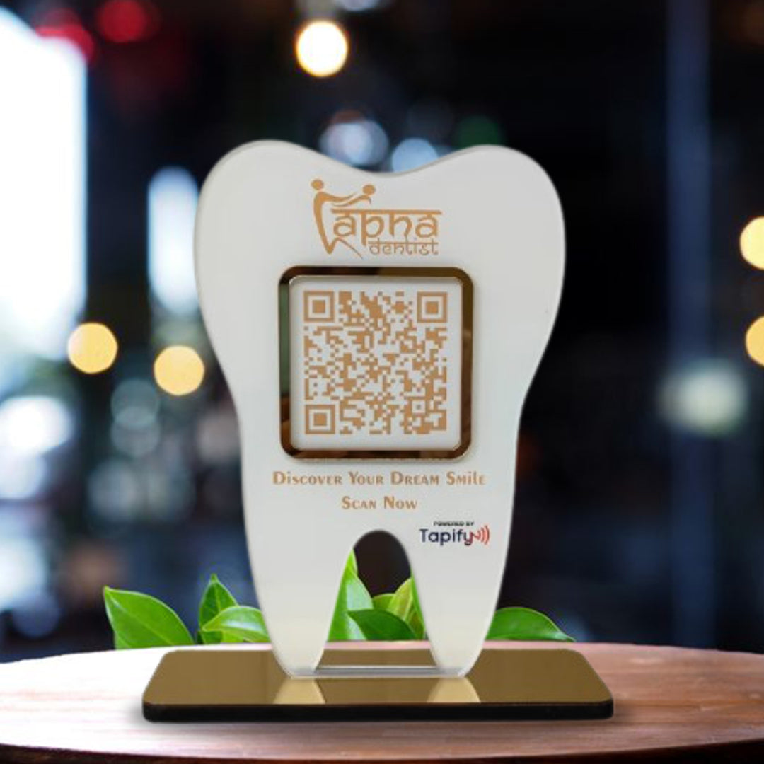Tapify - Unique QR Colour - Dental Tooth Shaped NFC Single QR - For ...