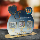 Smart NFC 3-in-1 Standee - Big Stethoscope Cutout | For Doctors