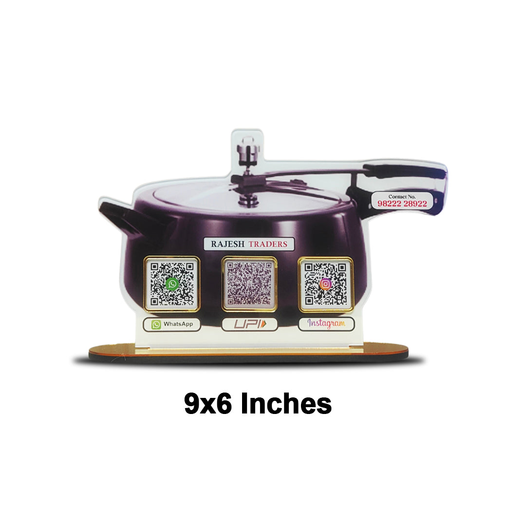 Pressure Cooker Shaped Smart NFC 3-in-1 Table Top Standee