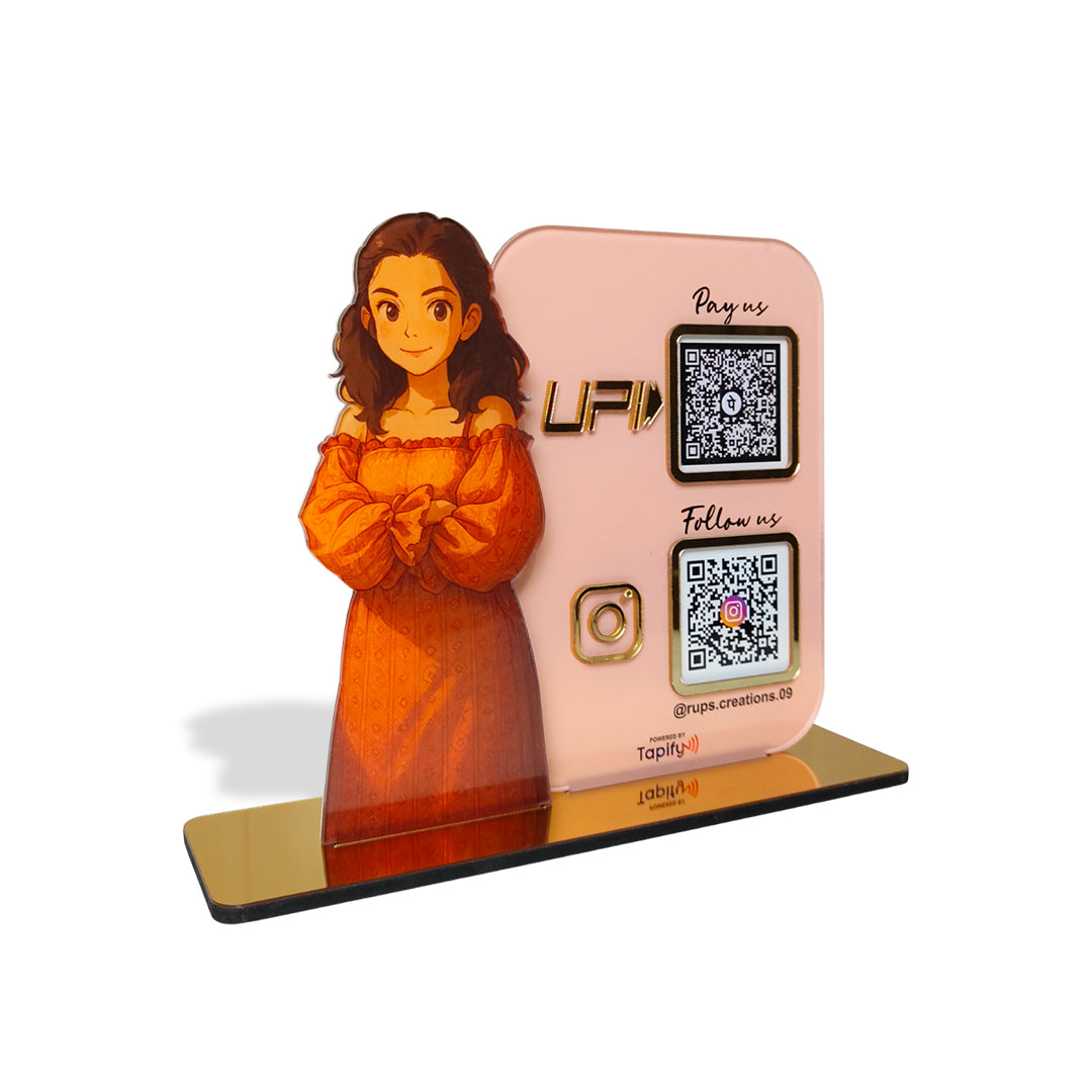 Custom Vector Image Cutout - Smart NFC 2 in 1 Table top Standee