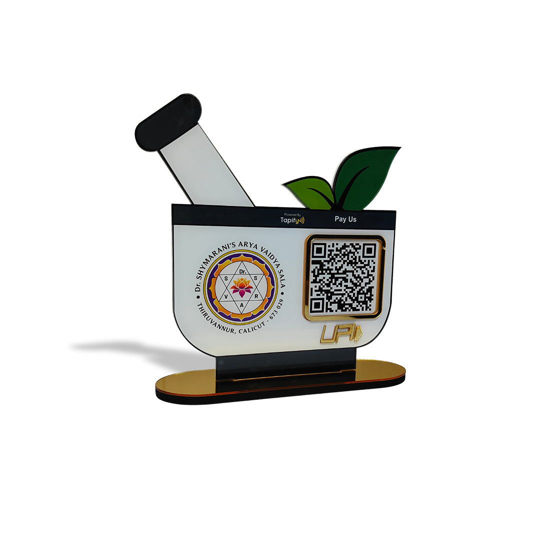 Okhali (Mortar and Pestle) Shaped Smart NFC 2-in-1 Table Top Standee